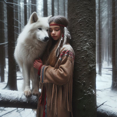 Das Mädchen <br>und der Wolf